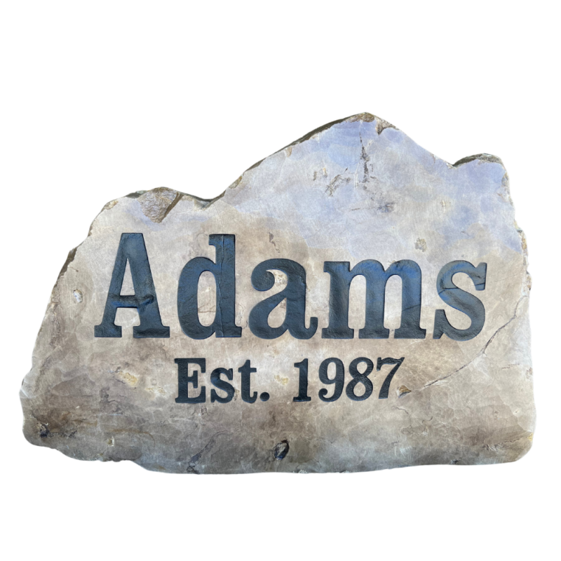 Large Personalized Family Name Engraved Stone