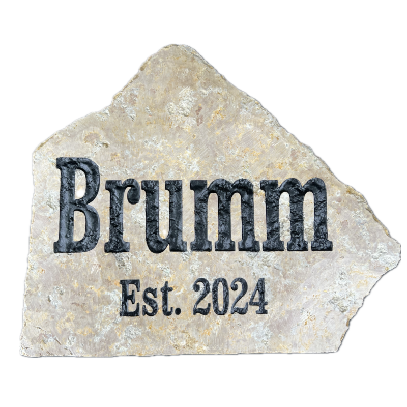 Large Personalized Family Name Engraved Stone - Image 3