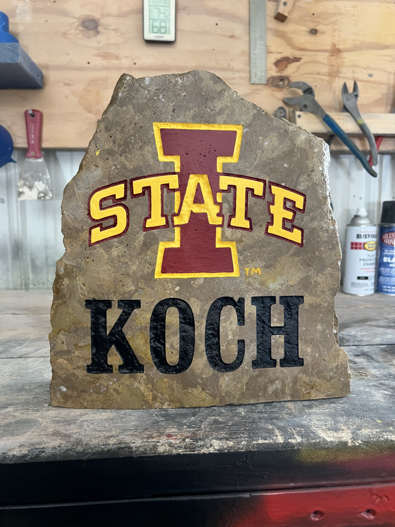 Personalized ISU Engraved Stone - Image 2