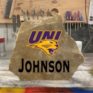 Personalized University of Northern Iowa UNI Engraved Stone