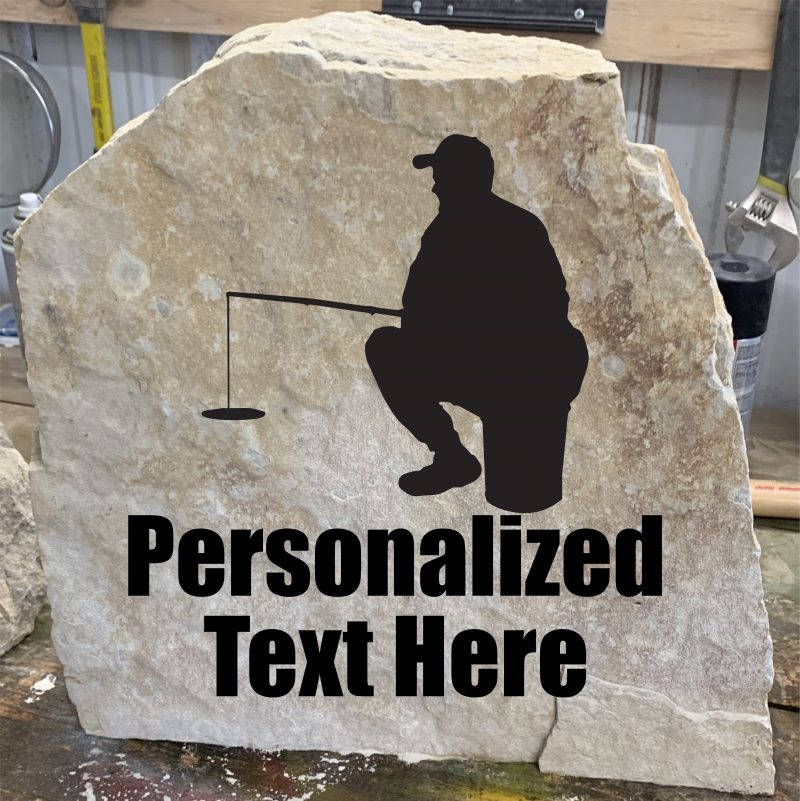 Personalized Fishing Engraved Stone - Image 2