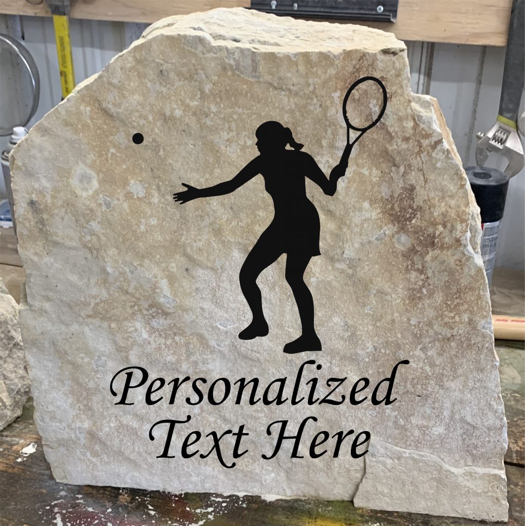 Personalized Tennis Engraved Stone – Saint Stone Company