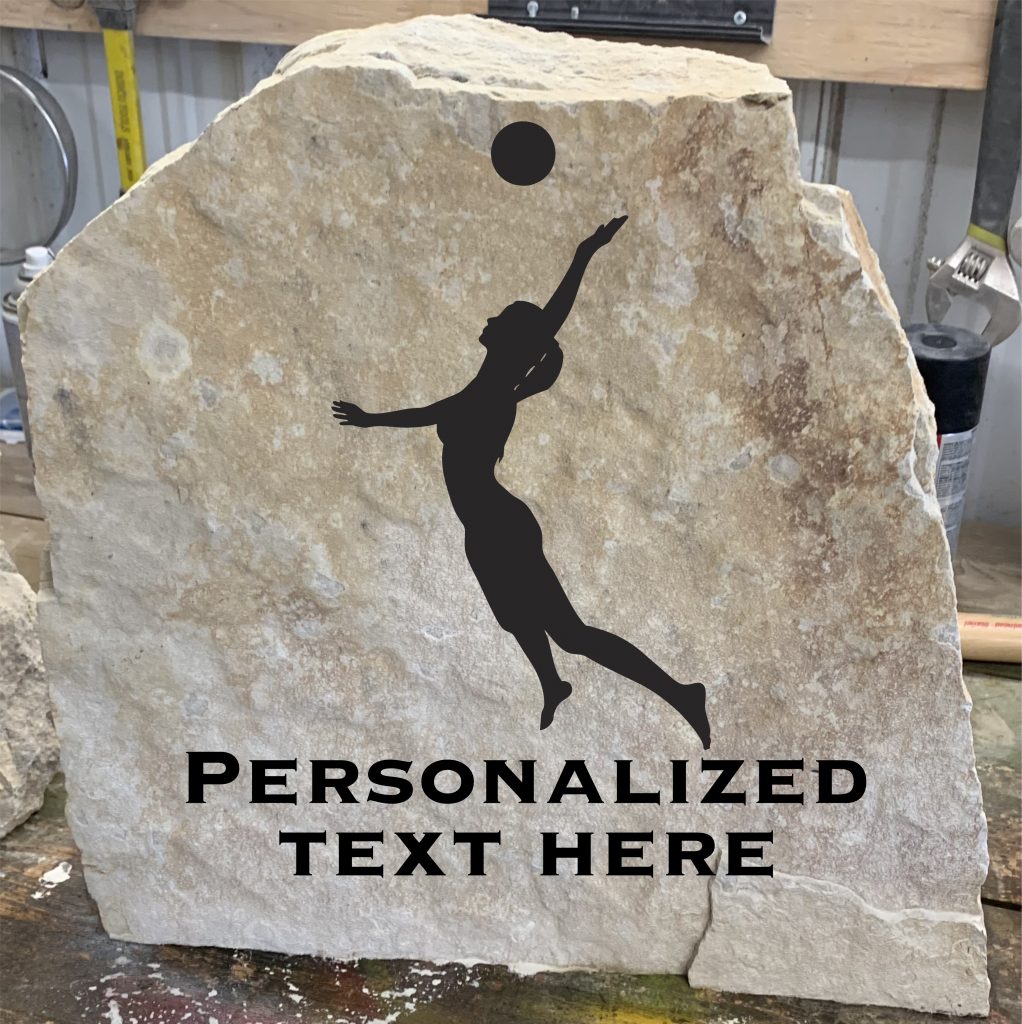 Personalized Volleyball Engraved Stone – Saint Stone Company