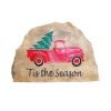 Tis the Season-Vintage Christmas Tree Truck Engraved Stone - Image 2
