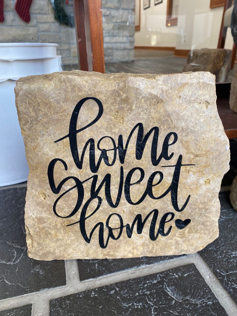 Home Sweet Home Engraved Stone - Image 4