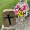 Double Sided Cross Engraved Stone - Image 3