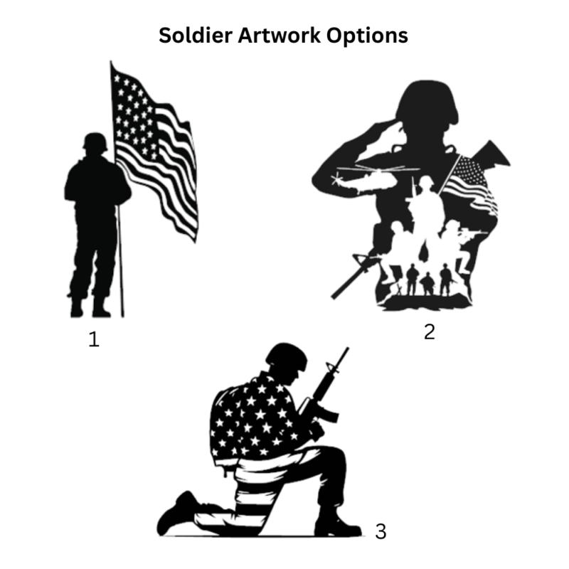 Soldier With American Flag Engraved Stone - Image 7