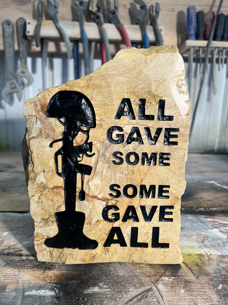 All Gave Some, Some Gave All Engraved Stone - Image 3