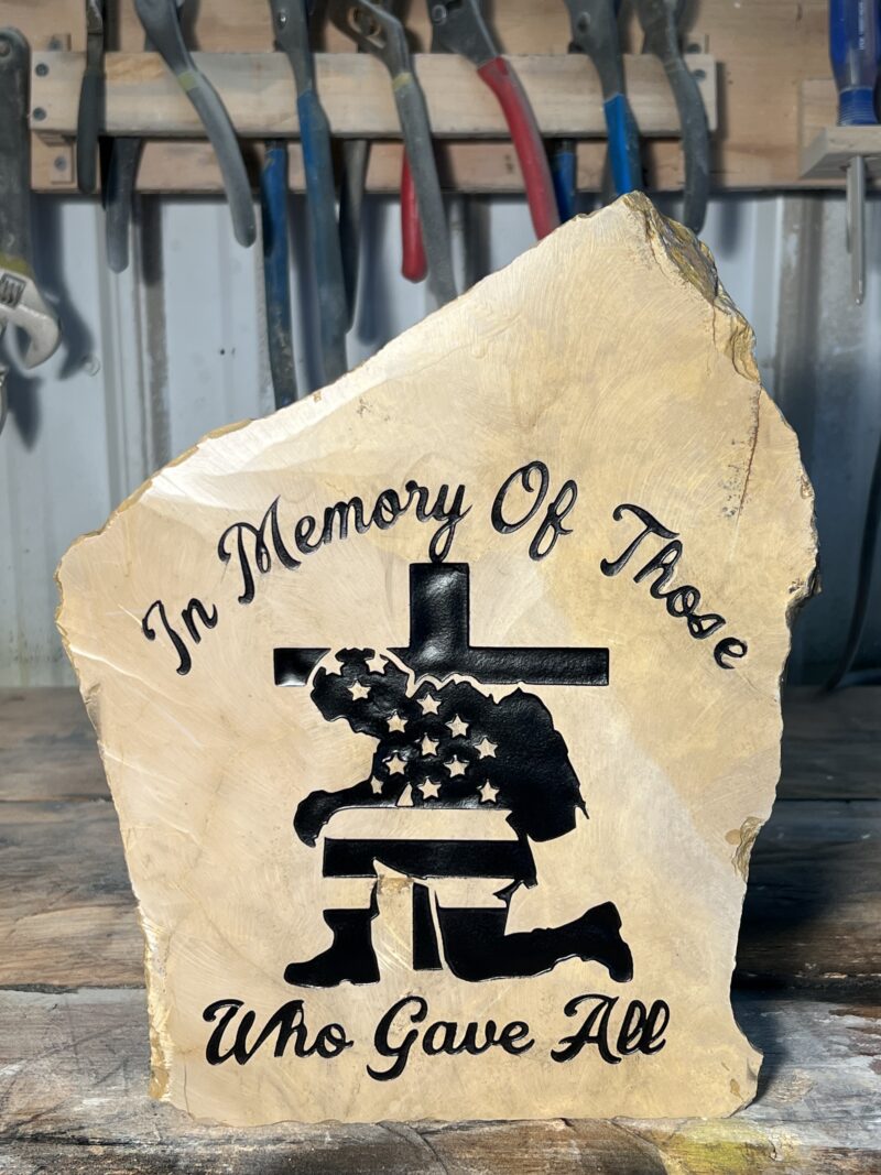 In Memory Of Those Who Gave All Engraved Stone - Image 3