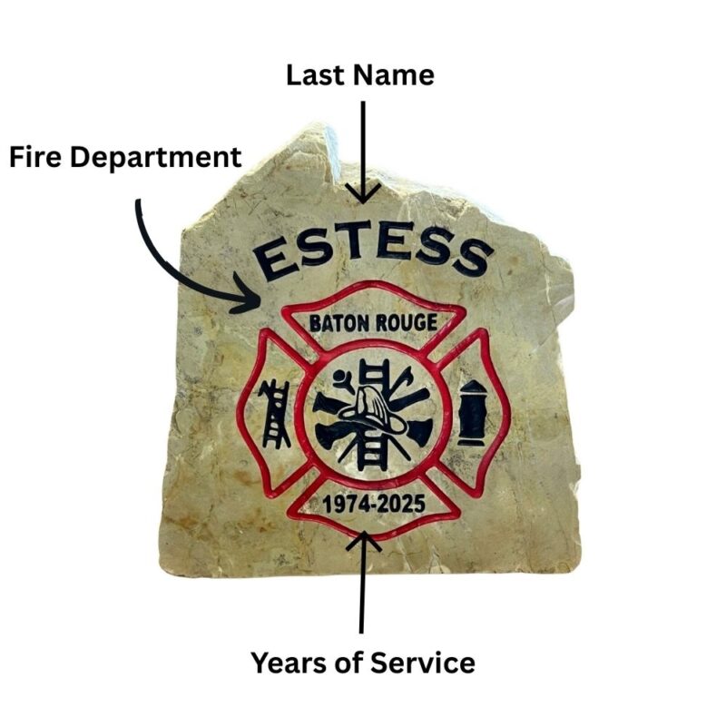 Personalized Firefighter Engraved Stone - Image 2