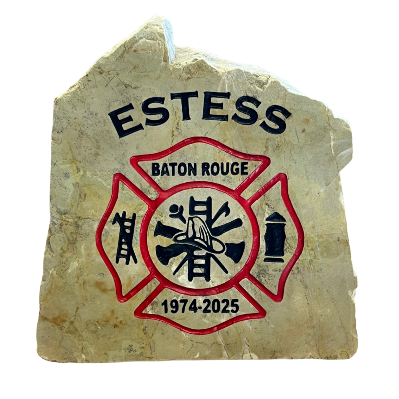 Personalized Firefighter Engraved Stone