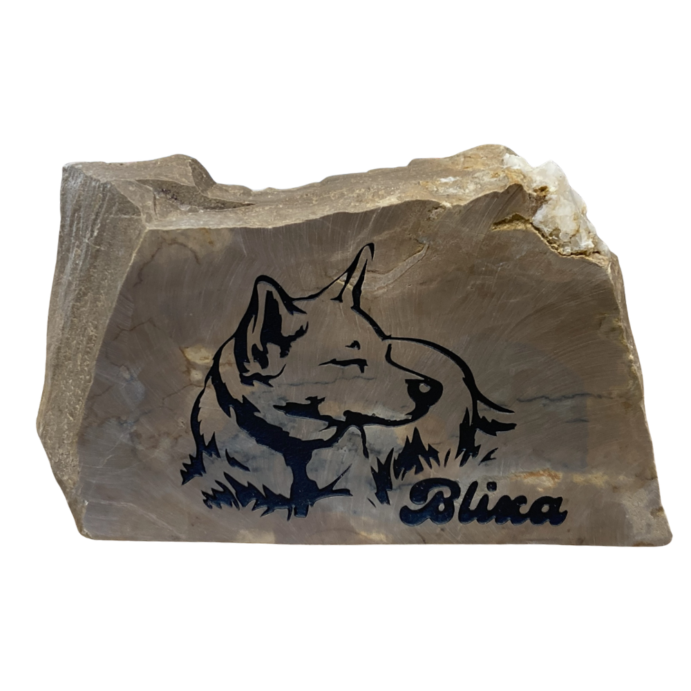 Large Pet Portrait Engraved Stone - Image 3