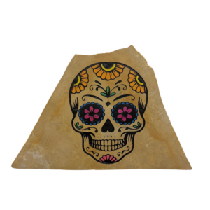 Sugar Skull Day of the Dead Engraved Stone