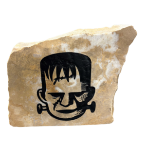 Halloween Frankenstein Engraved Stone